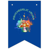 Psychedelic Boho Retro Party Amanita Mushroom Vlaggetjes (Eerste vlag)