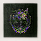 Psychedelic Bombay Cat in Paars Legpuzzel (Verticaal)
