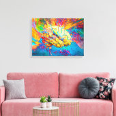 Psychedelic Brain Canvas Afdruk (Insitu (Woonkamer))
