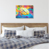Psychedelic Brain Canvas Afdruk (Insitu (Slaapkamer))