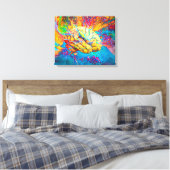 Psychedelic Brain Canvas Afdruk (Insitu (Slaapkamer))