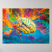 Psychedelic Brain Poster (Voorkant)