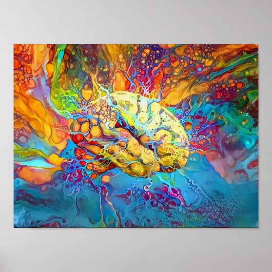 Psychedelic Brain Poster (Voorkant)