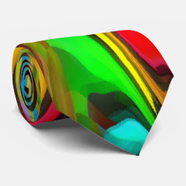 Psychedelic Breakfast moderne abstracte kunst Stropdas