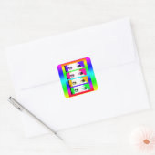 Psychedelic Bright Eyes Vierkante Sticker (Envelop)