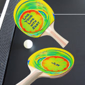 Psychedelic Bright Kleurrijke Pop Art Citrus Tafeltennisbatje