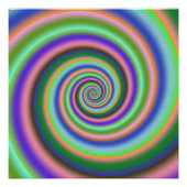 Psychedelic bright light show spiral poster (Voorkant)