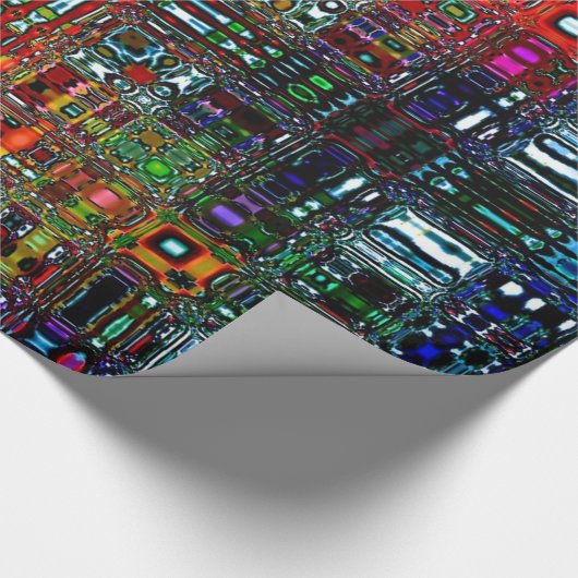 Psychedelic Bright Spot Light Wrapping Paper Cadeaupapier (Hoek)