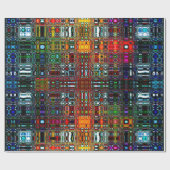 Psychedelic Bright Spot Light Wrapping Paper Cadeaupapier (Vlak)