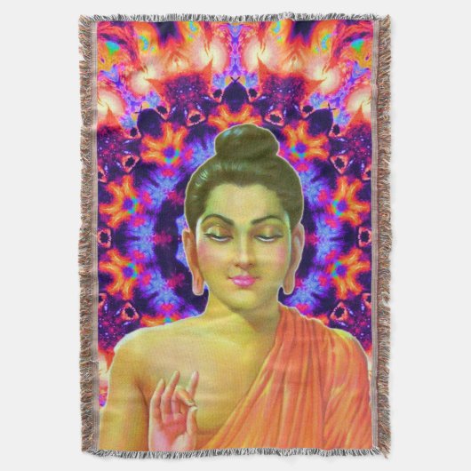 Psychedelic Buddha Deken (Voorkant Verticaal)