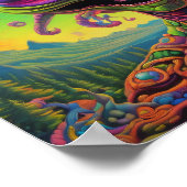 Psychedelic buitenaards portret poster (Hoek)