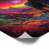 Psychedelic buitenaardse vriend poster (Hoek)