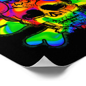 Psychedelic Bunny Skull Paasdag Poster (Hoek)
