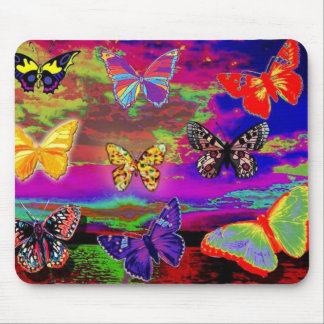 psychedelic Butterflies Mousepad Muismat