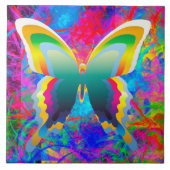 Psychedelic Butterflies Tegeltje (Voorkant)