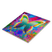 Psychedelic Butterflies Tegeltje (Zijkant)