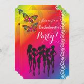 Psychedelic Butterfly Bachelorette Party Design Kaart (Voorkant / Achterkant)