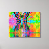Psychedelic Butterfly Canvas Afdruk (Voorkant)