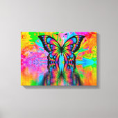 Psychedelic Butterfly Canvas Afdruk (Voorkant)