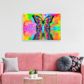 Psychedelic Butterfly Canvas Afdruk (Insitu (Woonkamer))