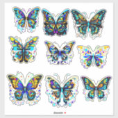 Psychedelic Butterfly Delight Sticker Sheet (Vel)