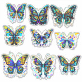 Psychedelic Butterfly Delight Sticker Sheet (Voorkant)