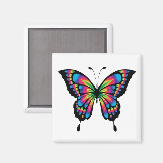 Psychedelic Butterfly Magneet (Voorkant / Achterkant)