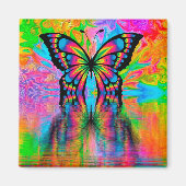 Psychedelic Butterfly Magneet (Voorkant)