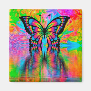 Psychedelic Butterfly Magneet