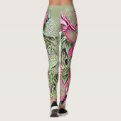 Psychedelic Caladium Leaf Botanical Print Leggings (Achterkant)