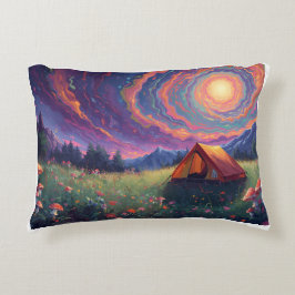 psychedelic camping cushion accent kussen