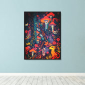 Psychedelic canvas print (Insitu (Houten vloer))