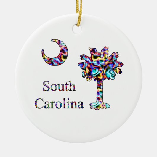 Psychedelic Carolina Palmetto Ornament (Voorkant)