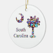 Psychedelic Carolina Palmetto Ornament (Links)