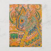 Psychedelic Cat by Louis Wain Feestdagenkaart (Voorkant)