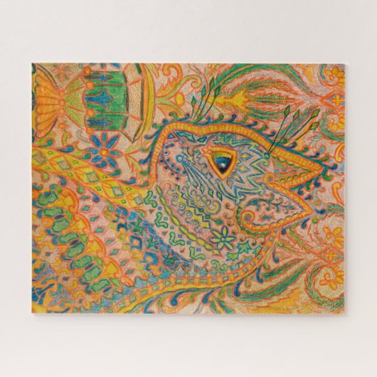 Psychedelic Cat by Louis Wain Legpuzzel (Horizontaal)