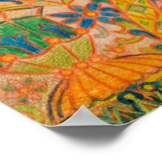 Psychedelic Cat by Louis Wain Poster (Hoek)