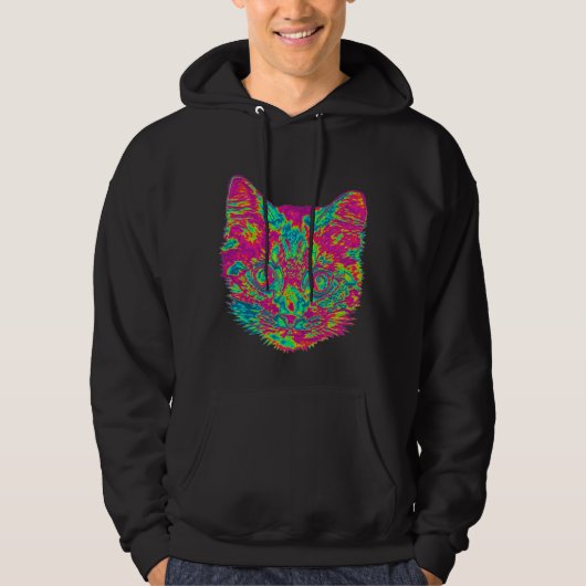 Psychedelic Cat Hoodie (Voorkant)