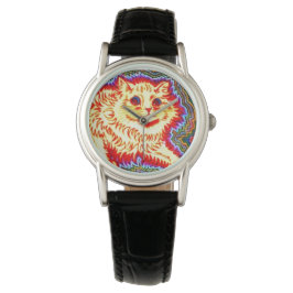 Psychedelic Cat Horloge