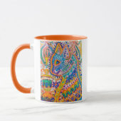Psychedelic Cat, Louis Wain マグカップ Mok (Links)