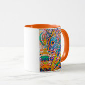 Psychedelic Cat, Louis Wain マグカップ Mok (Voorkant rechts)