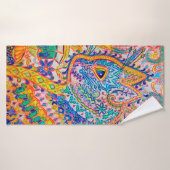 Psychedelic Cat, Louis Wain Badhanddoek (Badhanddoek)