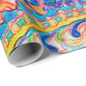 Psychedelic Cat, Louis Wain Cadeaupapier (Rol Hoek)