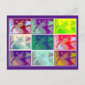 Psychedelic Cat, Louis Wain, Cat Art  Briefkaart (Voorkant)