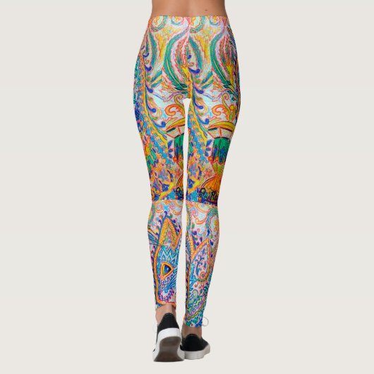 Psychedelic Cat, Louis Wain Leggings (Achterkant)