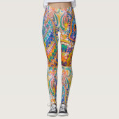 Psychedelic Cat, Louis Wain Leggings (Voorkant)