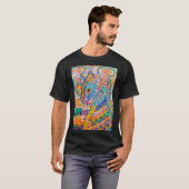 Psychedelic Cat, Louis Wain T-shirt (Voorkant volledig)