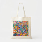 Psychedelic Cat, Louis Wain Tote Bag (Voorkant)