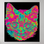 Psychedelic Cat Poster (Voorkant)