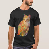 Psychedelic Cat Shirt, Tie Dye Cat Shirt (Voorkant)